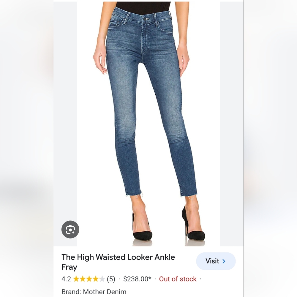 Mother high waisted jeans size 24 nwt